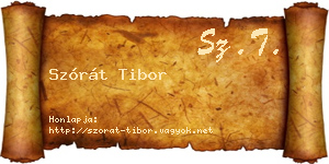 Szórát Tibor névjegykártya