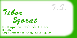 tibor szorat business card